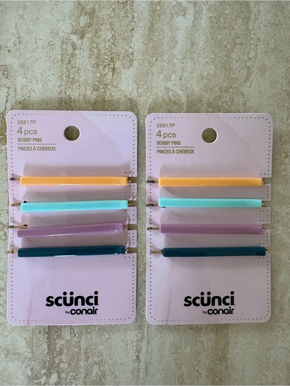 scunci Kids Pastel Bobby Pin Duo Pack in Yellow, Mint, Lavender, Teal - 8 pcs